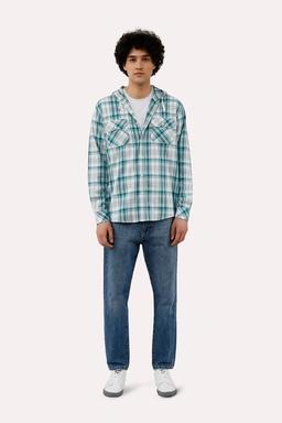 پیراهن آستین بلند کلاهدار مردانه طرح چهار خانه مدل معمولی. خرید از سایت پاتن جامه