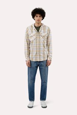 پیراهن آستین بلند کلاهدار مردانه طرح چهار خانه مدل معمولی. خرید از سایت پاتن جامه