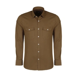 خرید پیراهن کتان دو جیب در دار مردانه. قیمت پیراهن پاتن جامه. 