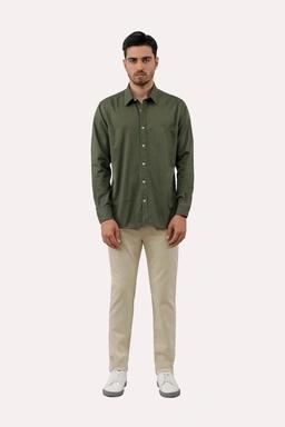 خرید پیراهن کتان مردانه پاتن جامه . قیمت پیراهن آستین بلند از فروشگاه اینترنتی پاتن جامه. 