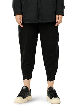 خرید شلوار کتان مام استایل زنانه زنگ مشکی. شلوار کتان زنانه با فاق بلند استایل مام.