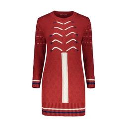 بافت زنانه رنگ قرمز تولید پاتن جامه می باشد. فری سایز تمام کشی