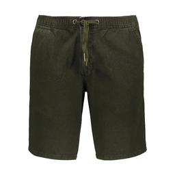 شلوارک کتان رنگ سبز تیره مردانه مدل پاتن جامه / قیمت شلوارک مردانه فروشگاه انلاین پاتن جامه 