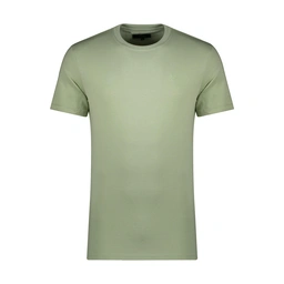 تیشرت آستین کوتاه ساده رنگ سبز روشن مدل معمولی تولید پاتن جامه. 