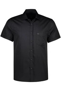 پیراهن مردانه رنگ مشکی آستین کوتاه مدل معمولی از فروشگاه پاتن جامه. 