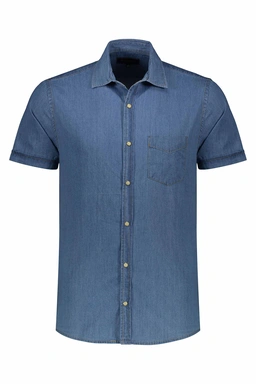 خرید پیراهن آستین کوتاه  جین مردانه پاتن جامه. قیمت پیراهن پاتن جامه.