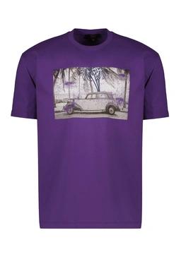 تیشرت آستین کوتاه مردانه یقه گرد رنگ بنفش از برند پاتن جامه خرید آسان با ارسال رایگان.