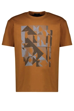 تیشرت آستین کوتاه مردانه چاپدار رنگ آجری خرید آنلاین از فروشگاه پاتن جامه. 