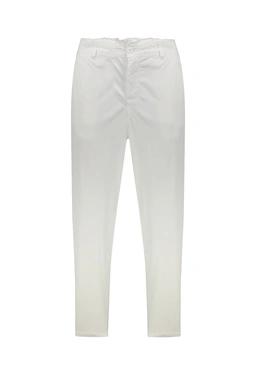 شلوار کتان رنگ سفید زنانه مدل راسته پاتن جامه/ قیمت شلوار کتان زنانه فروشگاه آنلاین پاتن جامه