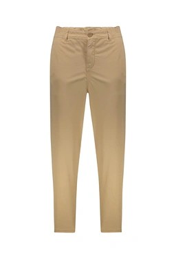 شلوار کتان رنگ کرم زنانه مدل راسته پاتن جامه/ قیمت شلوار کتان زنانه فروشگاه آنلاین پاتن جامه