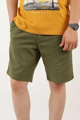 شلوارک کتان خردلی مدل پاتن جامه / قیمت شلوارک پاتن جامه فروشگاه انلاین پاتن جامه  