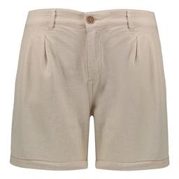 شلوارک کتان زنانه مدل کوتاه رنگ کرم از برند پاتن جامه خرید آنلاین و راحت  با ارسال رایگان. 