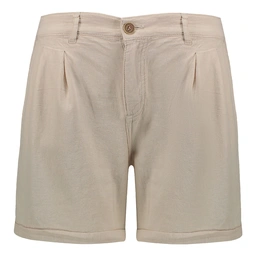 شلوارک کتان زنانه مدل کوتاه رنگ کرم از برند پاتن جامه خرید آنلاین و راحت  با ارسال رایگان. 