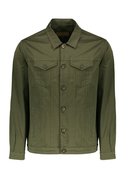 کت مردانه چهارجیب از برند پاتن جامه رنگ سبز تیره