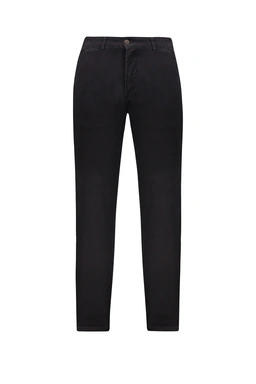 شلوار کتان مردانه مدل راسته رنگ ذغالی فیگارو پاتن جامه. 