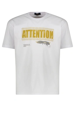 تیشرت آستین کوتاه مردانه چاپدار رنگ سفید طرح دار خرید آنلاین از فروشگاه پاتن جامه. 