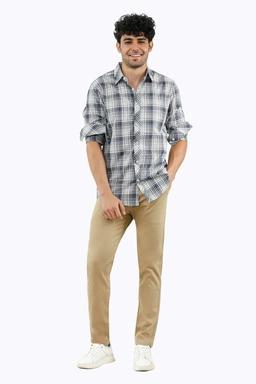 پیراهن آستین بلند مردانه یقه برگردان مردانه طرح چهارخانه از برند پاتن جامه خرید آسان با ارسال رایگان