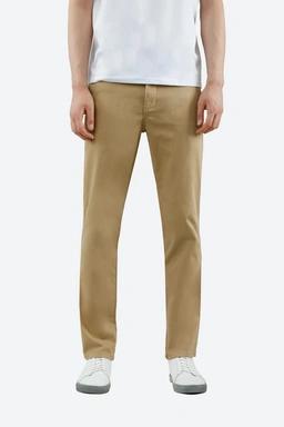 شلوار کتان مردانه راسته کلاسیک از برند پاتن جامه. شلوار کتان نخودی تیره ارسال رایگان. 