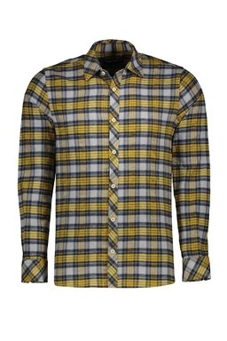 خرید پیراهن پشمی مردانه برند پاتن جامه طرح چهارخانه ارسال سریع و رایگان. 