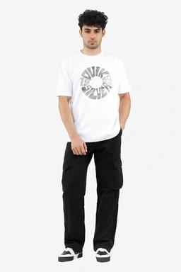 تیشرت آستین کوتاه مردانه یقه گرد رنگ سفید چاپدار از برند پاتن جامه خرید آسان با ارسال رایگان.