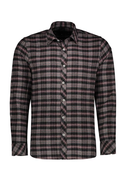 خرید پیراهن پشمی مردانه برند پاتن جامه طرح چهارخانه ارسال سریع و رایگان. 