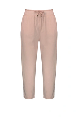 خرید شلوار لینن زنانه کمر کشدار دمپا ساده. شلوار زنانه رنگ صورتی روشن ارسال رایگان. 