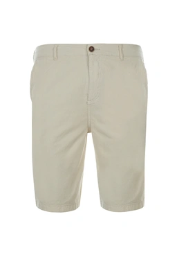 خرید آنلاین شلوارک مردانه صد در صد کتان رنگ کرم با ارسال رایگان و تحویل سریع از برند پاتن جامه.