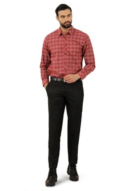 پیراهن طرح چهارخانه بدون جیب پشمی مردانه ، از برند پاتن جامه. 