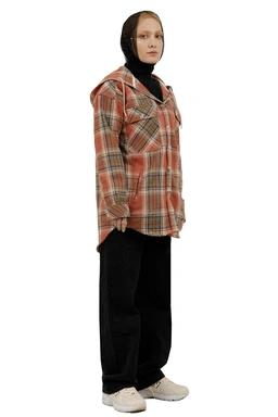 پیراهن کلاهدار بلند زنانه ، خرید پیراهن پشمی کرکی زنانه طرح چهارخانه ارسال سریع و رایگان. 