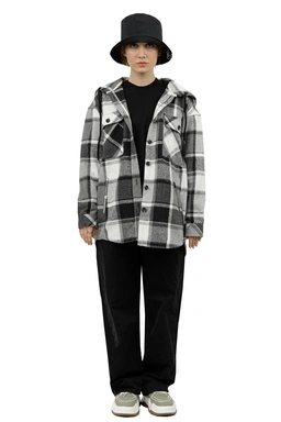 پیراهن کلاهدار بلند زنانه ، خرید پیراهن پشمی کرکی زنانه طرح چهارخانه ارسال سریع و رایگان. 