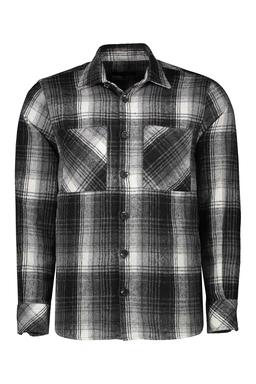 پیراهن آستین بلند پشمی مردانه طرح چهارخانه ، مدل رگولار ارسال رایگان و سریع.