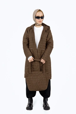 پافر شمعی همراه با کیف همرنگ ، ژیله کلاهدار بدون آستین زنانه ، ارسال رایگان و سریع. 