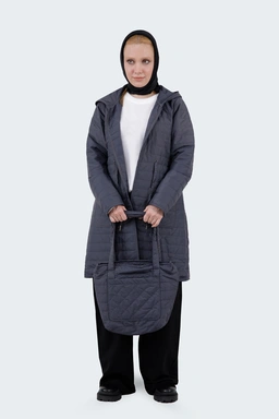 پافر شمعی همراه با کیف همرنگ ، ژیله کلاهدار بدون آستین زنانه ، ارسال رایگان و سریع. 