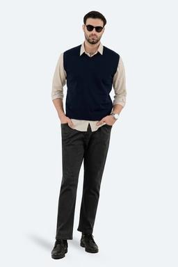 خرید ژیله مردانه ، ژیله بافت سرمه ای مردانه از جنس صد در صد پنبه، ضخامت متوسط و گرم خرید آسان و ارسا