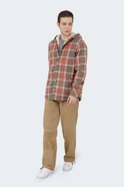 کاپشن کلاهدار پشمی مردانه طرح چهارخانه ، مدل آزاد ارسال رایگان و سریع.