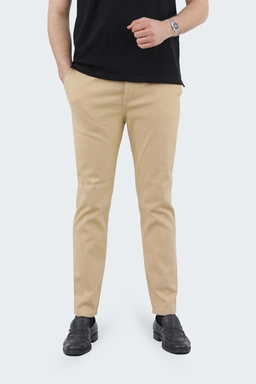 شلوار کتان مردانه مدل جذب با فاق متوسط ، رنگ نخودی ، خرید آنلاین شلوار کتان ارسال رایگان. 