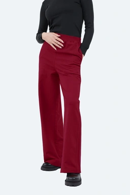 شلوار بگ زنانه تریکو رنگ زرشکی ، شلوار مدل بگی از پارچه تریکو ارسال رایگان به سراسر کشور. 