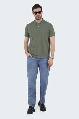 خرید پولوشرت آستین کوتاه مردانه رنگ سبز یقه برگردان ، ارسال سریع و رایگان.