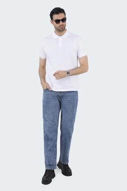خرید پولوشرت آستین کوتاه مردانه رنگ سفید یقه برگردان ، ارسال سریع و رایگان.
