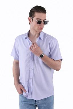 پیراهن آستین کوتاه مردانه رگولار ، بافت آکسفورد، مناسب استفاده روزمره و مهمانی اداری.