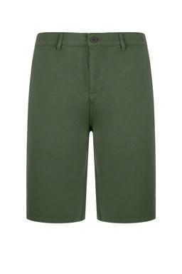 خرید شلوارک کتان مردانه رنگ سبز ، شلوارک دارای دو جیب جانبی قد تا بالای زانو ارسال سریع. 