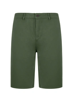 خرید شلوارک کتان مردانه رنگ سبز ، شلوارک دارای دو جیب جانبی قد تا بالای زانو ارسال سریع. 