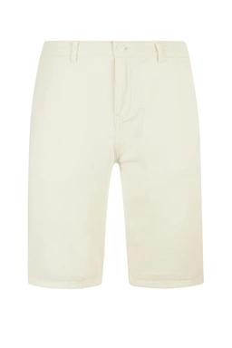 خرید شلوارک کتان مردانه رنگ شیری ، شلوارک دارای دو جیب جانبی قد تا بالای زانو ارسال سریع و رایگان. 