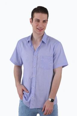 پیراهن آستین کوتاه مردانه یقه برگردان ، پیراهن رگولار تترون ارسال سریع و رایگان.