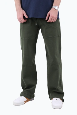 شلوار کتان مردانه بگی دمپاگت، کمر کش دار، دمپا گشاد ، رنگ سبز تیره شلوار کتان اسپرت ، خرید آسان با ا