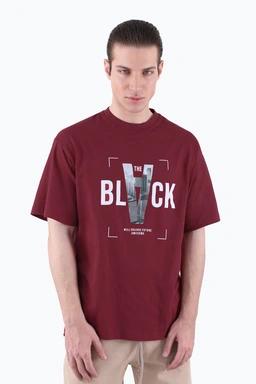 خرید تی شرت آستین کوتاه مردانه چاپدار رنگ زرشکی چاپدار ، تیشرت بدون درز خرید و ارسال رایگان. 