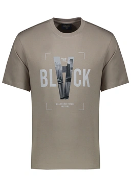 خرید تی شرت آستین کوتاه مردانه چاپدار رنگ خاکی چاپدار ، تیشرت بدون درز خرید و ارسال رایگان. 