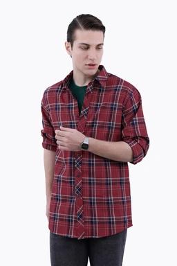 پیراهن آستین بلند مردانه طرح چهارخانه قرمز ، خرید پیراهن مردانه طرح دار ارسال سریع و رایگان. 