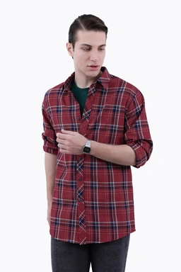 پیراهن آستین بلند مردانه طرح چهارخانه قرمز ، خرید پیراهن مردانه طرح دار ارسال سریع و رایگان. 