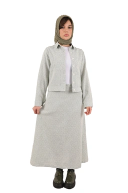 ست کت و دامن زنانه رنگ سبز